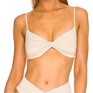 NWT L*Space Shimmer Ringo Triangle Bikini Top in size M